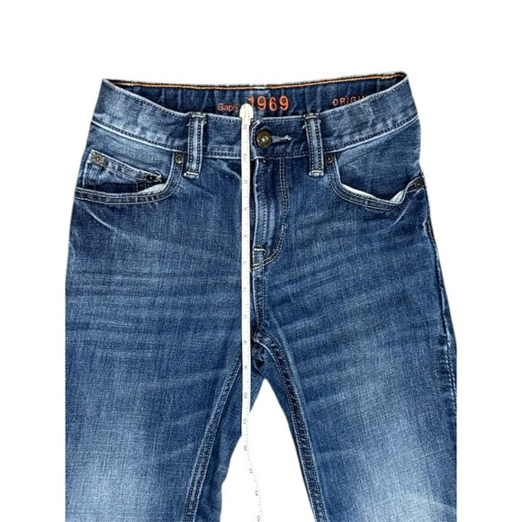 Gap Kids 1969 Original Slim Jeans Boys Size 10 Slim Medium Wash Denim Pant - Picture 4 of 6